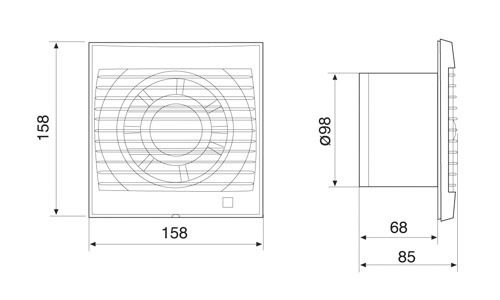 Накладной вентилятор Soler & Palau Decor 100CR (таймер)